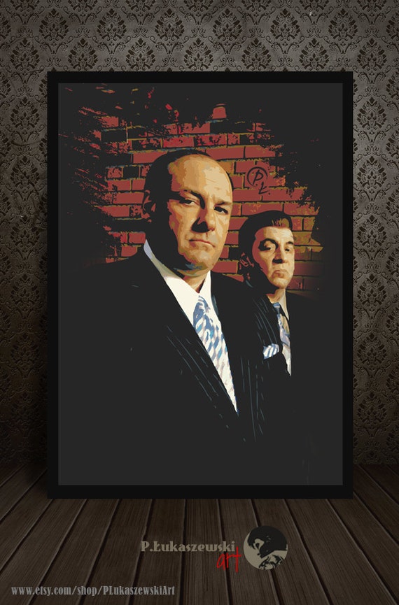 THE SOPRANOS TV Show PHOTO Print POSTER Series Cast Art James Gandolfini Tony 04