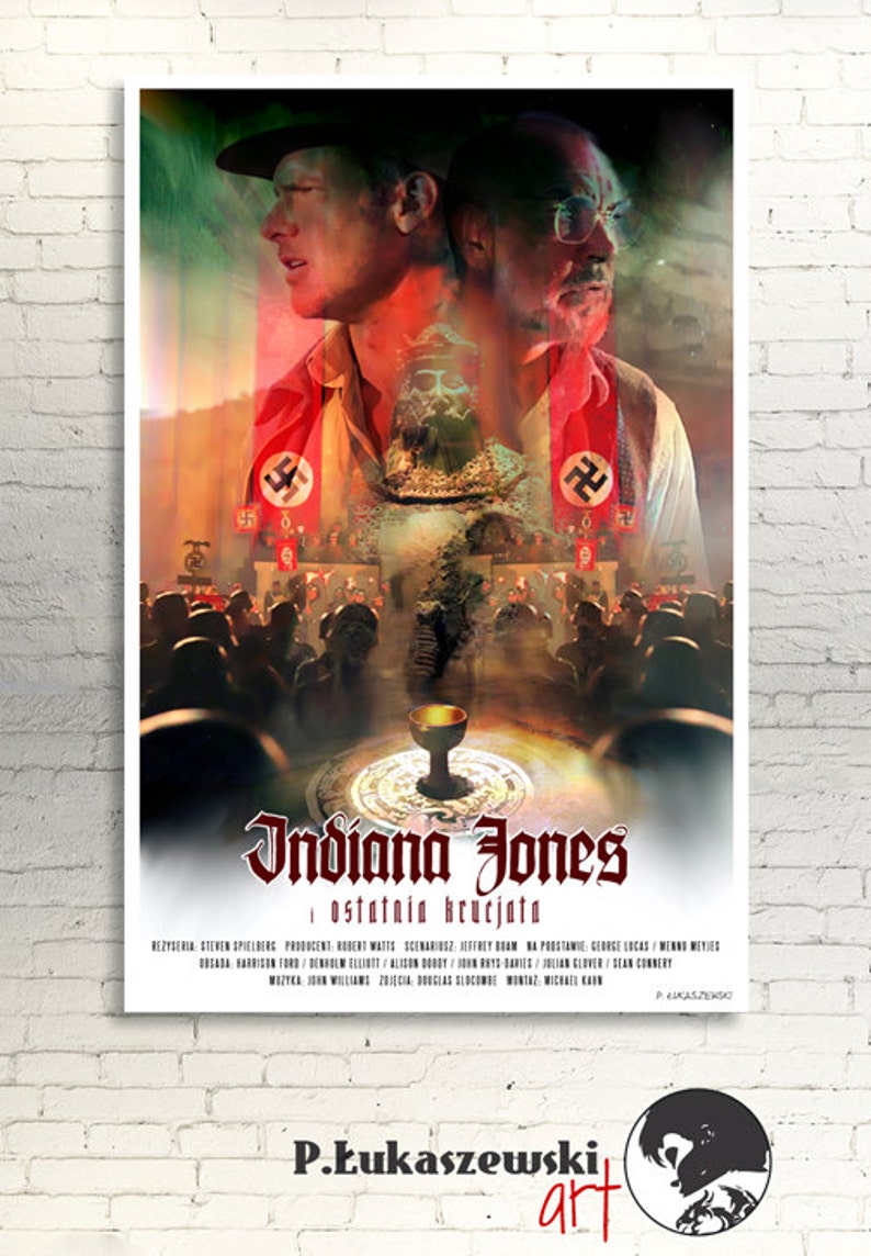 Indiana Jones and the Last Crusade Harrison Ford movie poster print 1989