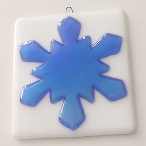 Snowflake Fused Glass Ornament