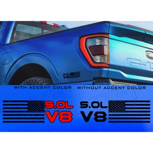 F150 Lower Bedside Flag and Engine Label