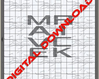 DIGITAL DOWNLOAD Maverick Tailgate Letter Inlays SVG Cut File | 2022 - 2026