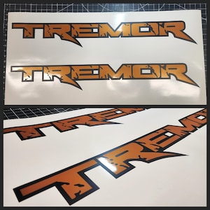 Large Dual Color Ripped Tremor Decals (Sold In Pairs)