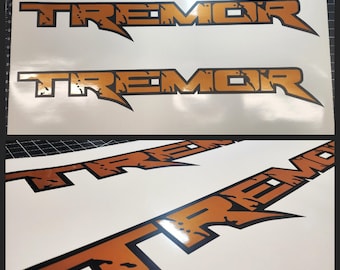 Large Dual Color Ripped Tremor Decals (Sold In Pairs)