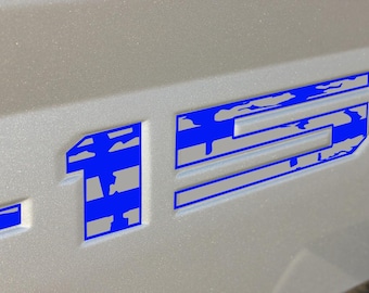 2018-2026 Single Color American Flag Tailgate Letter Inserts