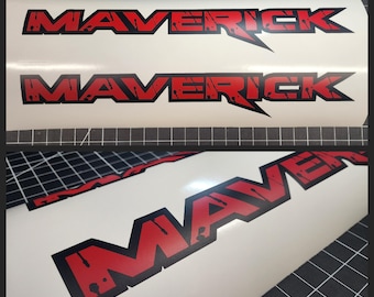Dual Color Ripped Maverick Decals (Sold In Pairs)