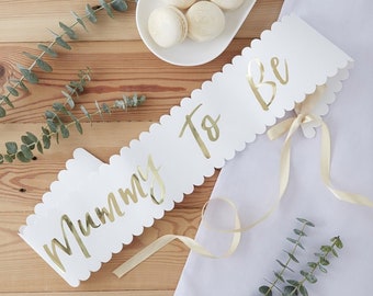 mummy to be sash rose gold