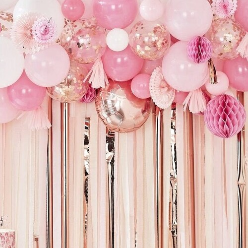 Pink and Rose Gold Balloon Arch Kit Birthday Balloons Baby - Etsy