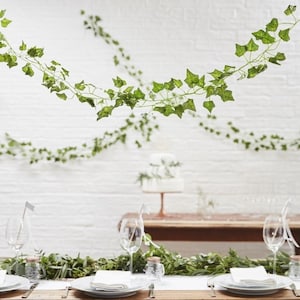 Artificial Green Vine Leaf Trim Ribbon 87 Yards for DIY Craft Party Wedding  Home
