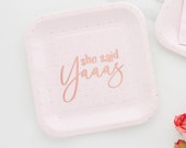 10 She Said Yaaas Hen Party Plates, Pink Paper Plates, Bachelorette Party, Bridal Shower Plates, Hen Party Decorations, Disposable Plates