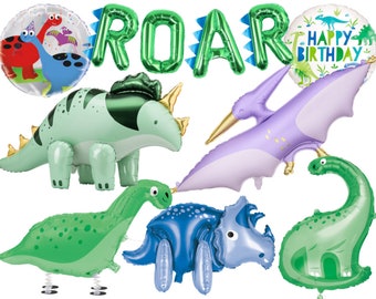 Joyeux anniversaire Dinosaur Balloon Foil Mylar 18 », Fête des dinosaures,  Fête sur le thème des dinosaures, Fête jurassique, Anniversaire des