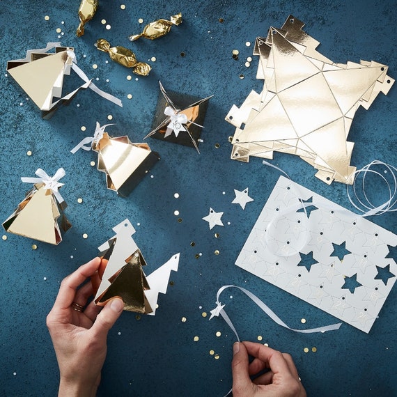 Gold Tree Advent Calendar Boxes