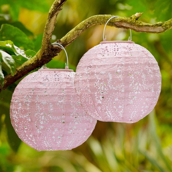 Pink solar cheap garden lights