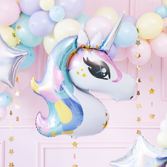 Palloncino con testa in foil di unicorno, palloncino di unicorno,  decorazioni per feste di unicorno, palloncini per feste di compleanno per  ragazze, palloncini di compleanno, compleanno di unicorno -  Italia