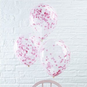 baby girl confetti balloons