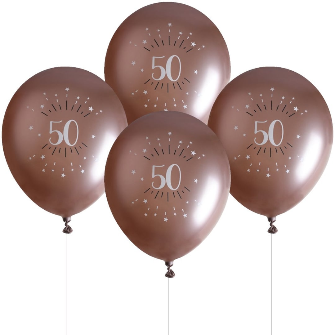 50th Rose Gold Birthday Pack 50 Years Old Garland Balloons Decorations Party 