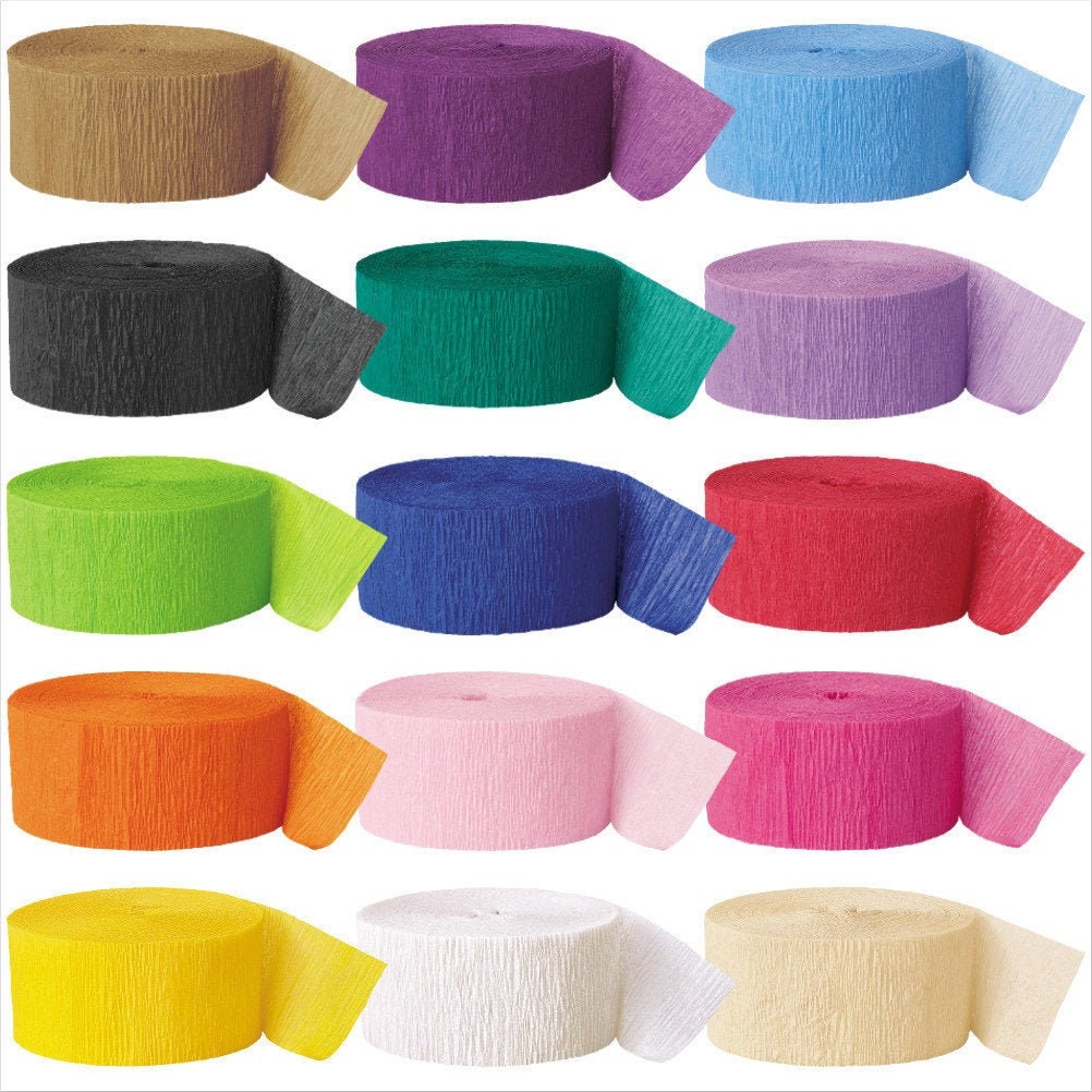 1st Choice Crepe Paper Streamers, 2 Roll S Each Color Party Streamer Decorations Wedding Decoration Streamers Party Streamer Festival Party