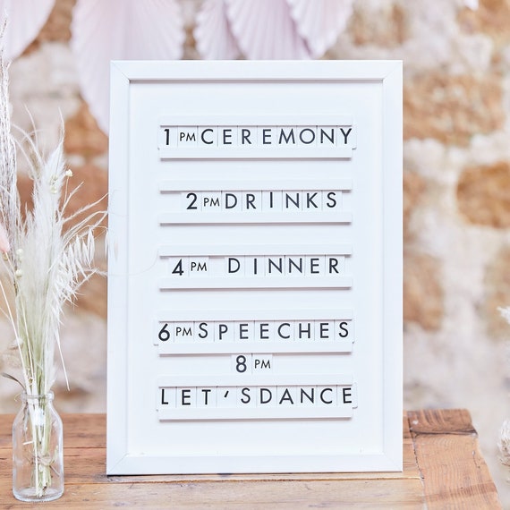 White Display Board With Letters, Peg Letter Board Sign, Wedding  Decorations, Wedding Sign Board, Wedding Message Board, Wedding Table Decor  