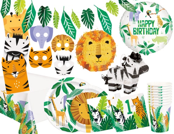 Jungle Party Animal Lion Birthday Party Pack Jungle Table Ware Party Decoration 