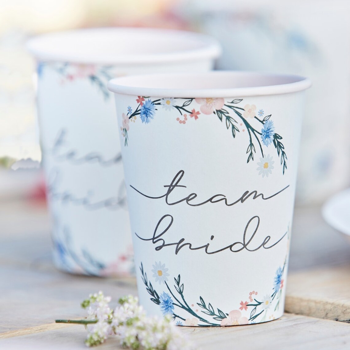 8 Boho Hen Party Cups Team Bride Cups Bachelorette Party Etsy UK