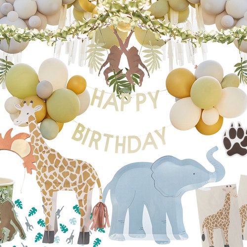 Animal Party Decorations Jungle Theme Birthday Party Decor - Etsy Animal Party Decorations Jungle Theme Birthday Party Decor - Etsy