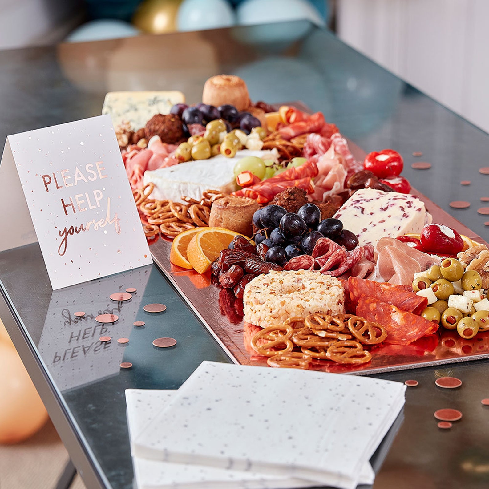 Rose Gold Food Grazing Board Food Platter Party Food Etsy UK