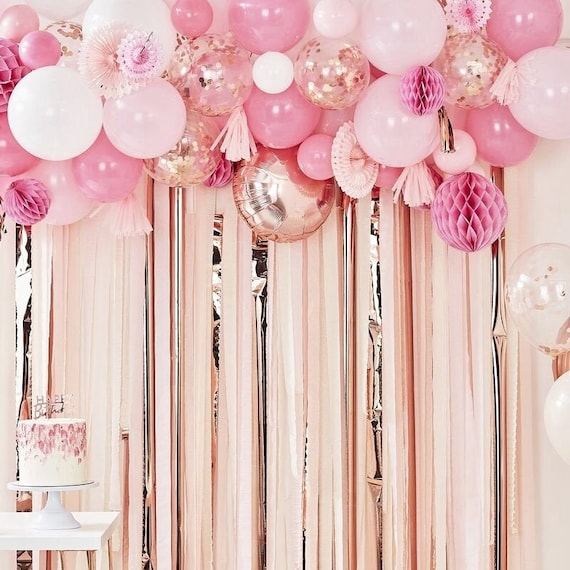 Blush Pink Rose Gold Balloon Garland Kit Wedding Decorations Hen Party Decorations Bridal Shower Decor Baby Shower Decor Party Balloons