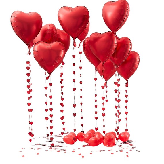 Ballon coeur rouge pour Saint Valentin ou fête des mères !