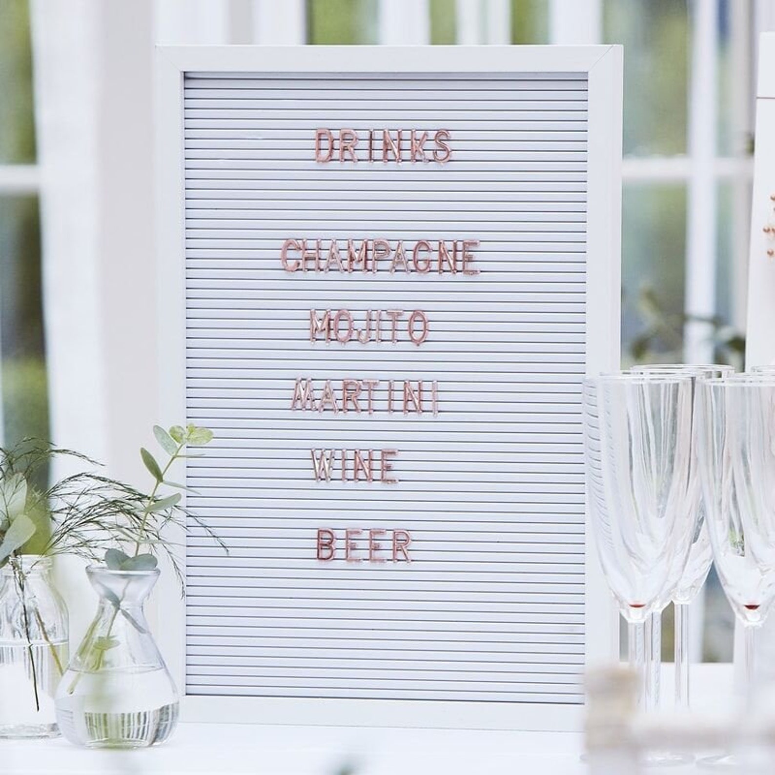 Rose Gold Peg Board Rose Gold Letter Board Wedding Table Etsy