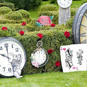 8 Large Birthday Party Props, Alice in Wonderland Party Props, Mad Hatter Tea Party Decor, Garden Party, Birthday Decorations, Photo Props