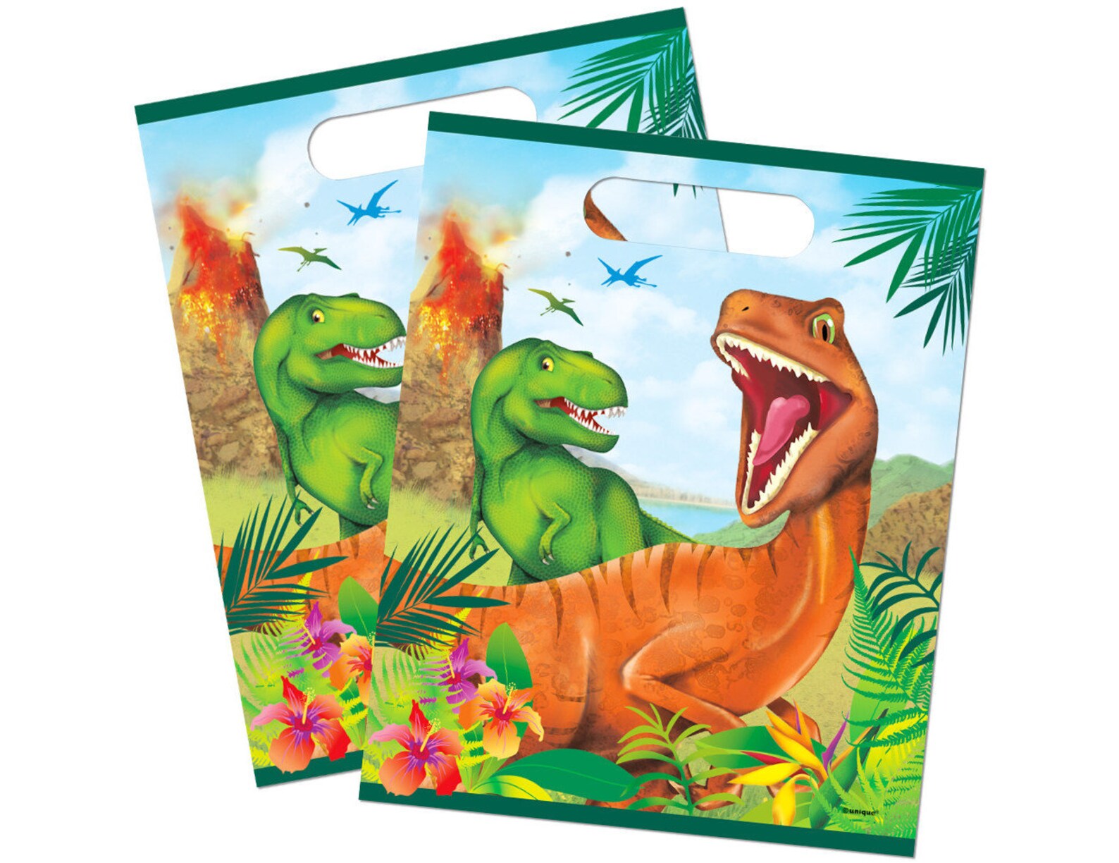 Dinosaur Party Bags Plastic Loot Bags Boys Birthday Party Etsy