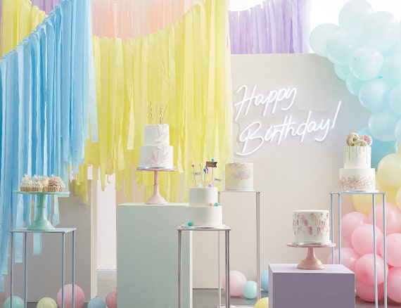 Pastel Party Decor, Pastel Birthday Decorations, Birthday Backdrop