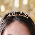Gold 40th Birthday Headband, 40th Birthday Tiara, 40 Birthday Decorations, Metal Headband, Birthday Party Accessories, Birthday Photo Props