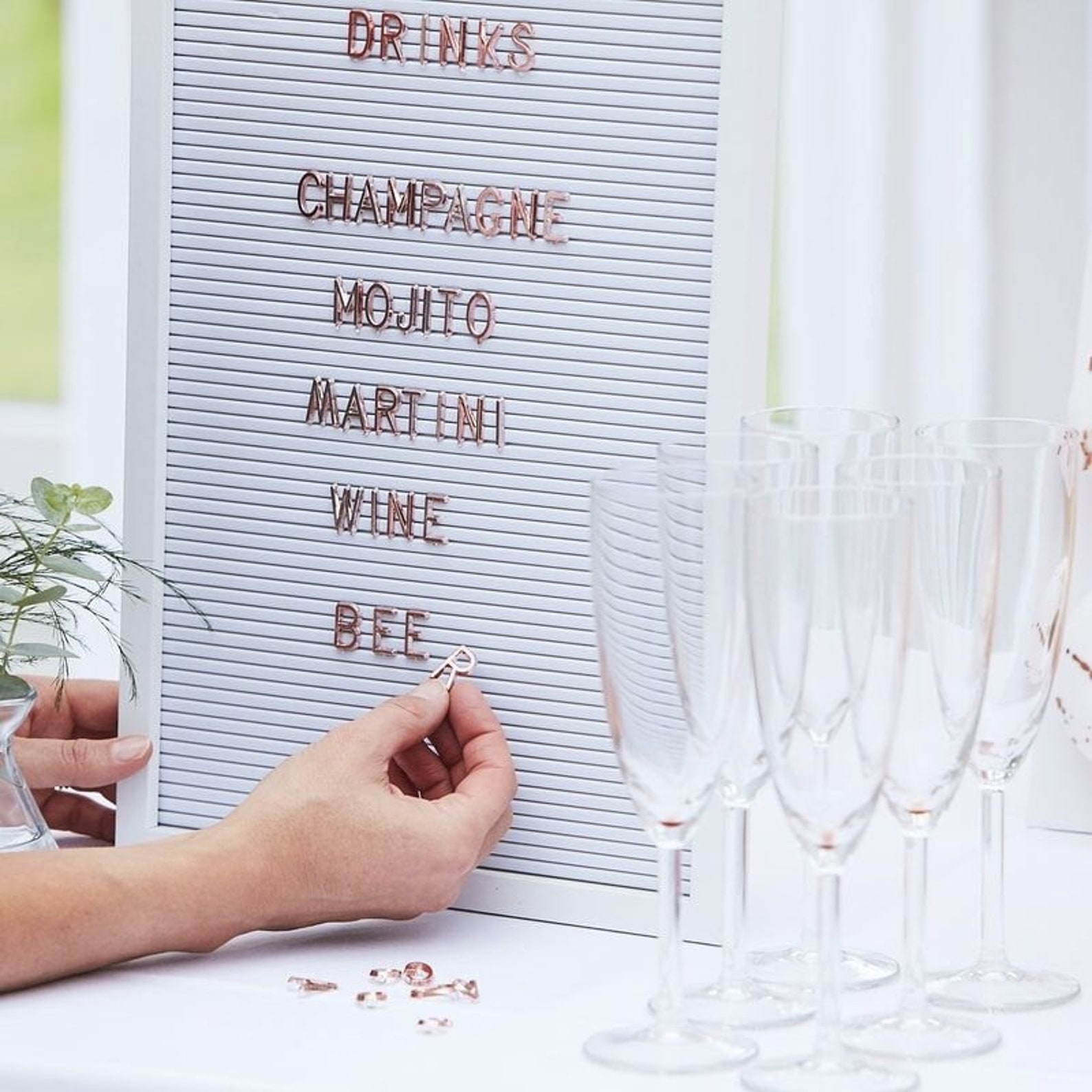 Rose Gold Peg Board Rose Gold Letter Board Wedding Table Etsy