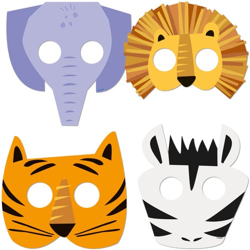 8 Animal Party Masks Animal Theme Birthday Decorations - Etsy 8 Animal Party Masks Animal Theme Birthday Decorations - Etsy