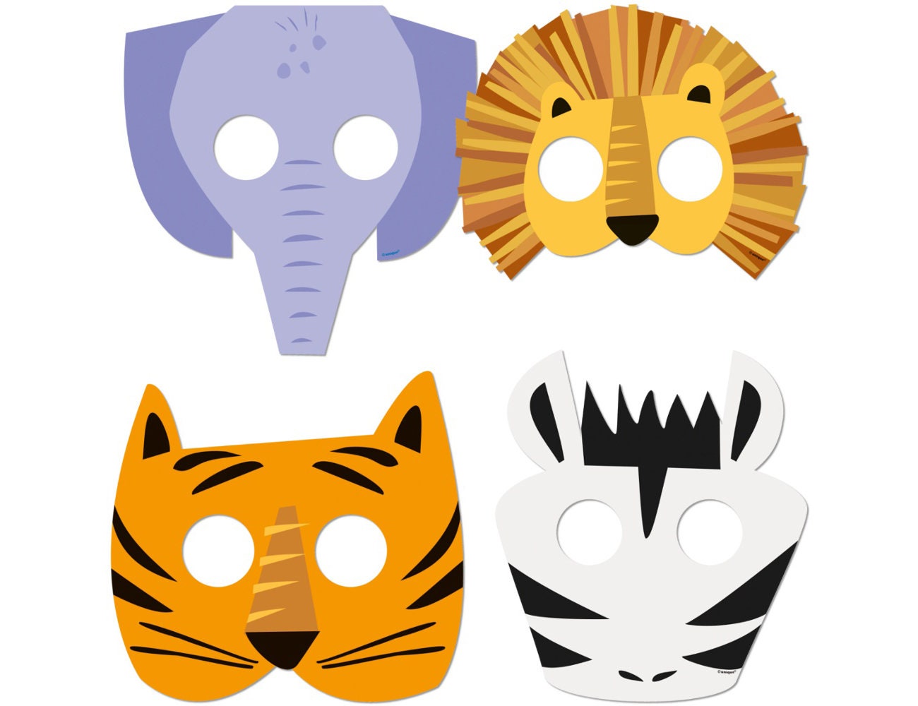 Jungle Safari Masks Child 12 count –