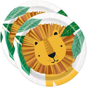 8 Animal Party Plates, Animal Safari Birthday Plates, Animal Party Decor, Jungle Theme Birthday, Animal Paper Plates, Kids Childrens Party