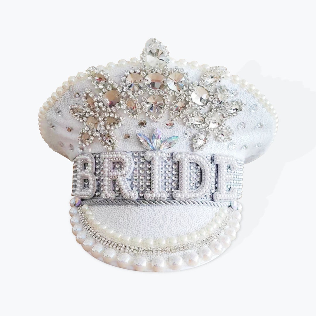 Rhinestone Bride Captain Hat Hen Party Hat Rhinestone Etsy UK