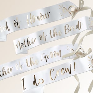 Hen Party Sashes, I Do Crew Sash, Bachelorette Sash, Maid of Honour Sash, Bridal Shower Sash, Hen Do Accessories, Mother of the Bride Groom