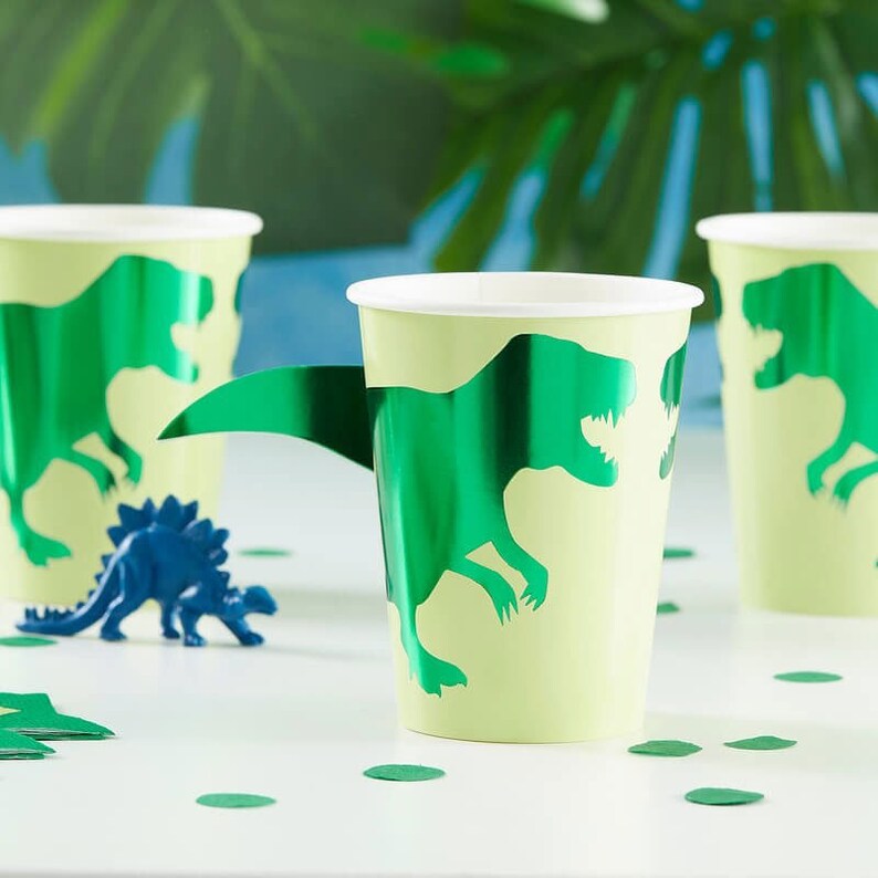 8 Guests Dinosaur Dino Party Supplies Paper Plates Napkins Etsy UK