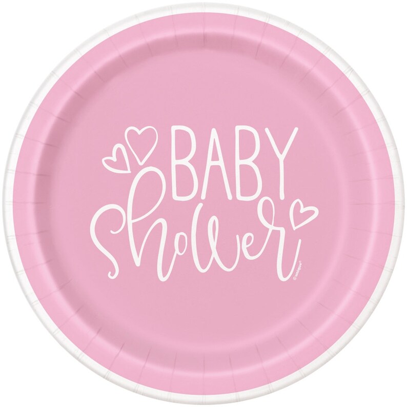 8 Baby Shower Plates Baby Shower Party Gender Reveal Party Etsy UK