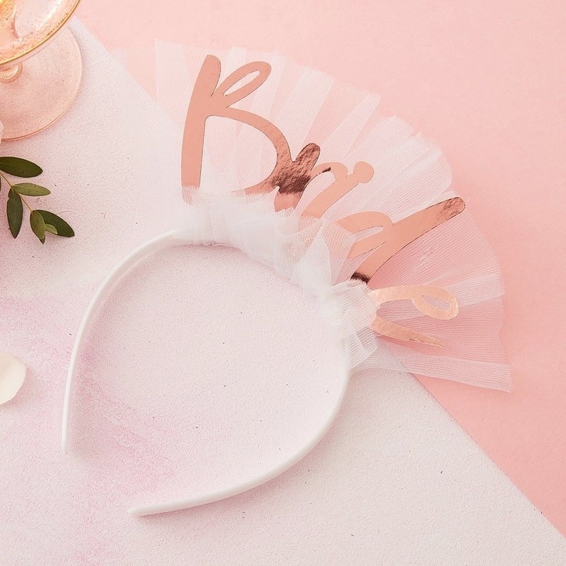 Hens Night Party ROSE GOLD Bride Headband
