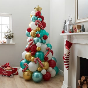114pc Christmas Balloon Arch Kit, Christmas Tree Balloon Garland, Christmas Decorations, Christmas Home Decor, Christmas Balloons Backdrop