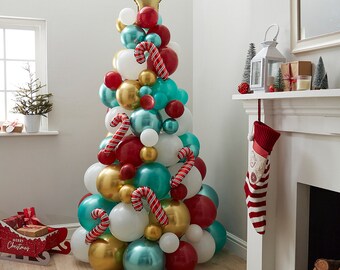 114pc Christmas Balloon Arch Kit, Christmas Tree Balloon Garland, Christmas Decorations, Christmas Home Decor, Christmas Balloons Backdrop