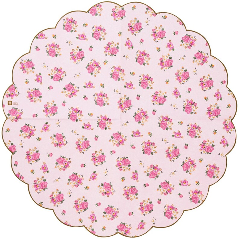20 Pink Floral Paper Napkins Birthday Napkins Tea Party Etsy