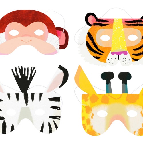 8 Animal Party Masks Animal Birthday Masks Animal Party - Etsy Israel 8 Animal Party Masks Animal Birthday Masks Animal Party - Etsy Israel
