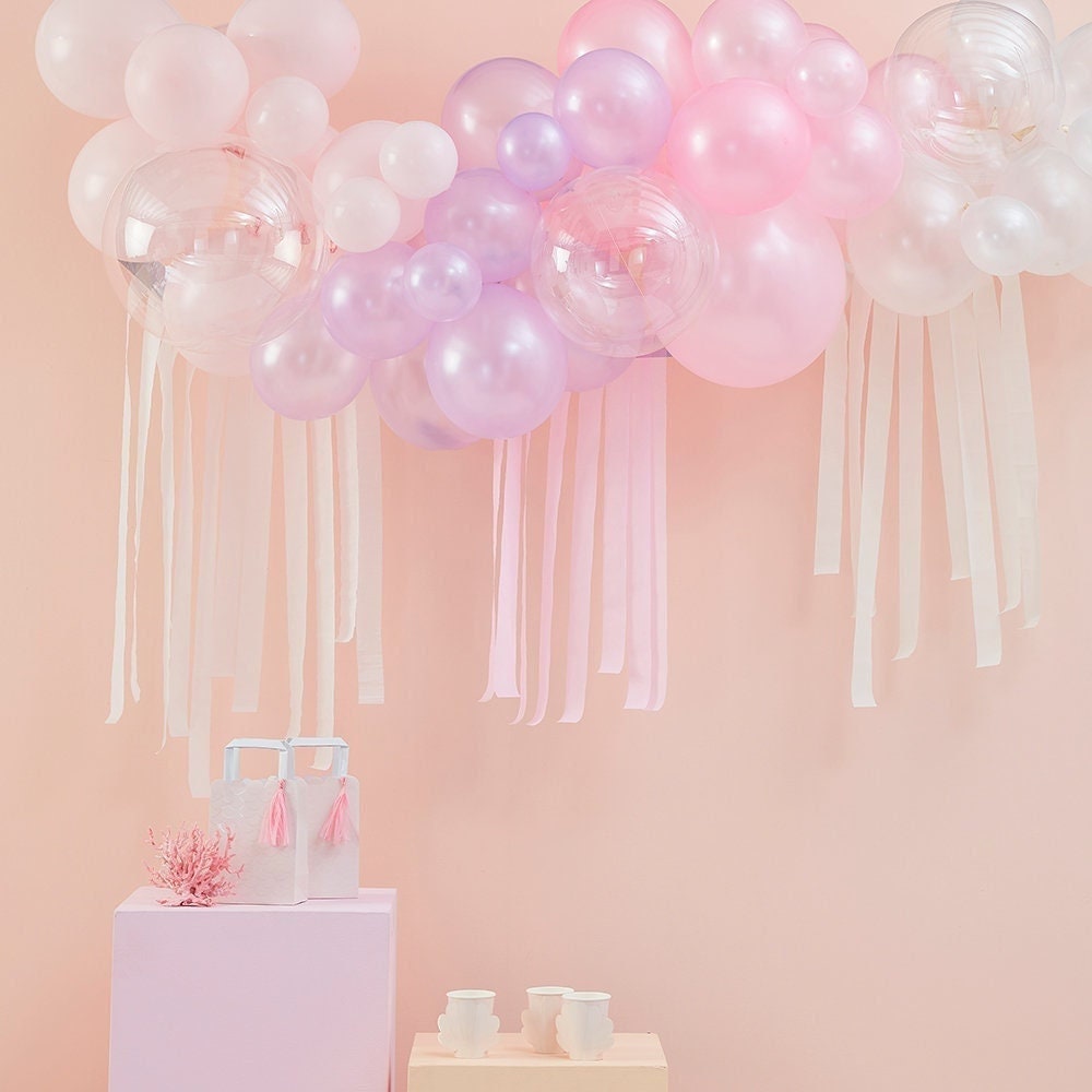 Pastel Palette Balloon Wall Poly Paper Photography Backdrop 