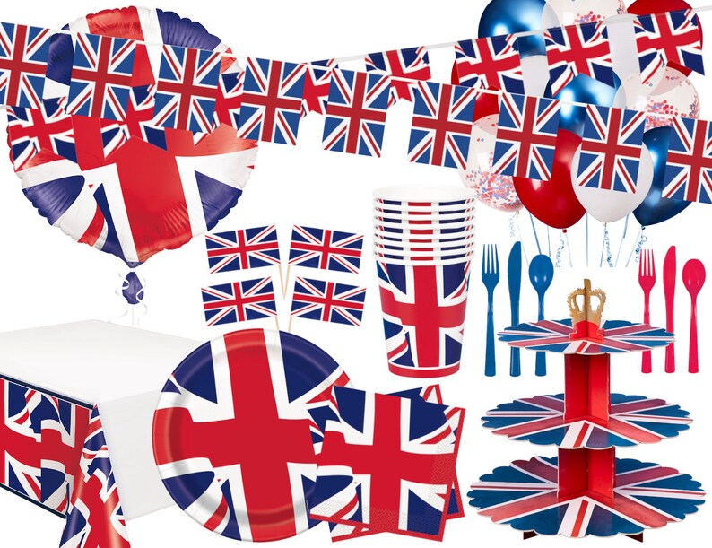 Queens Platinum Jubilee Union Jack Party Decorations Union Etsy UK