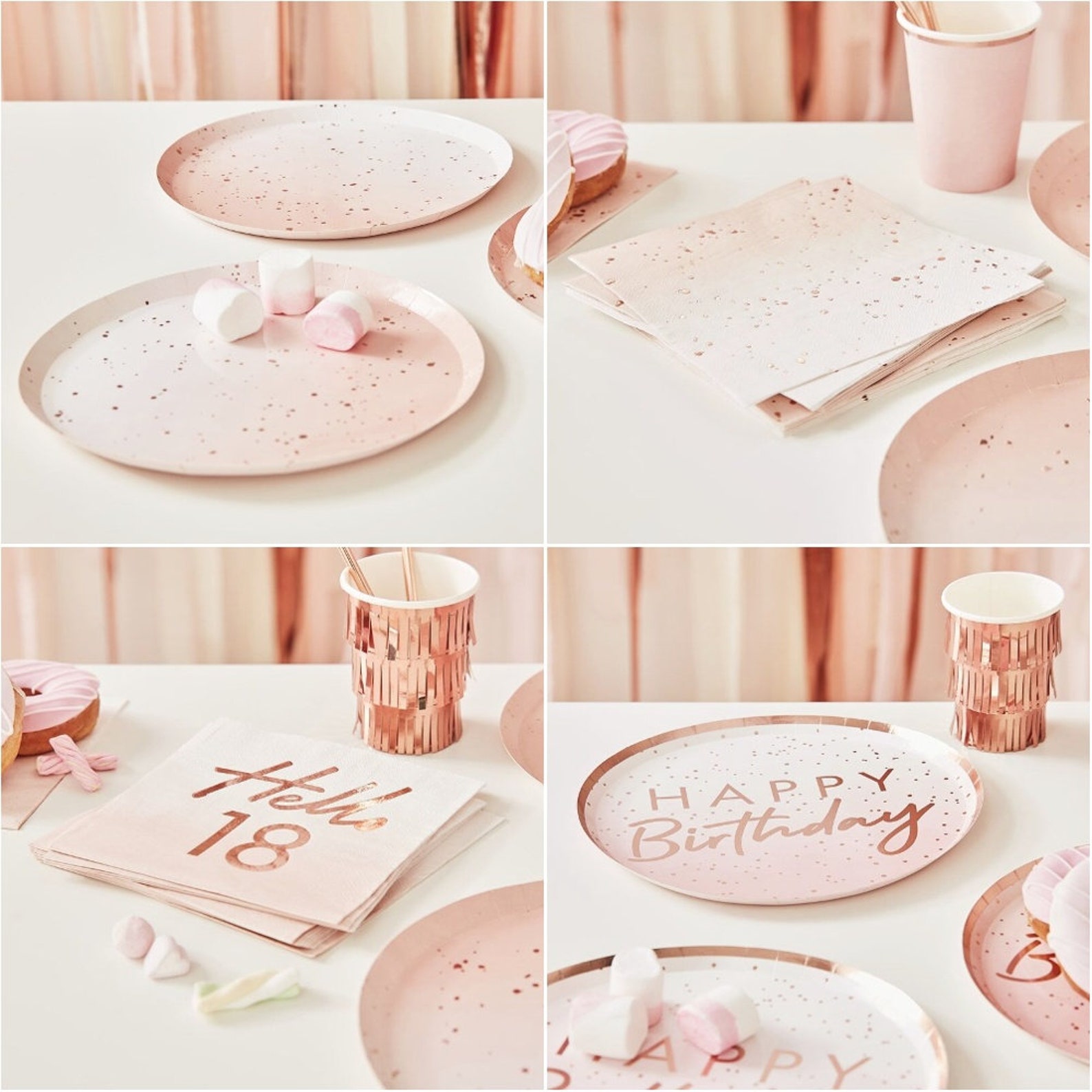 Rose Gold 18th Birthday Decorations 18th Birthday Party Etsy UK