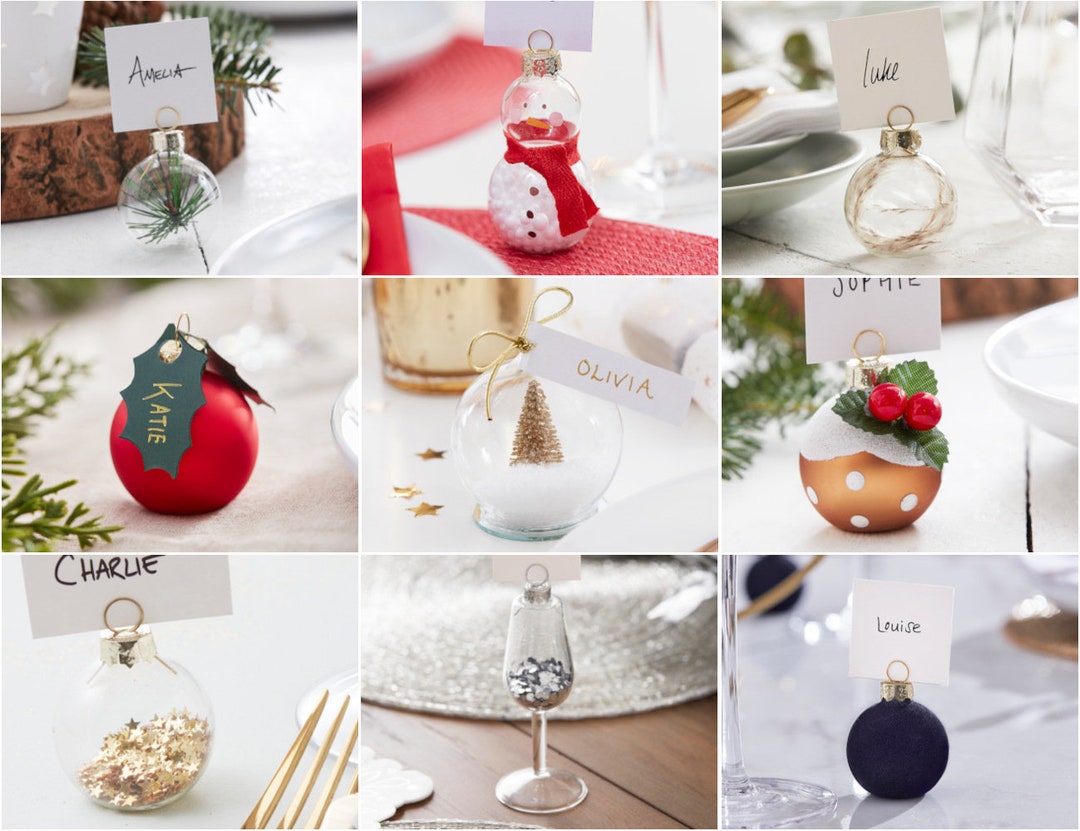 Christmas Place Card Holders, Christmas Dinner Table Decorations