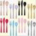 18pc Plastic Cutlery Set, Plastic Spoons Knives Forks, Disposable Cutlery, Birthday Wedding Baby Shower Hen Party Tableware, Party Cutlery 